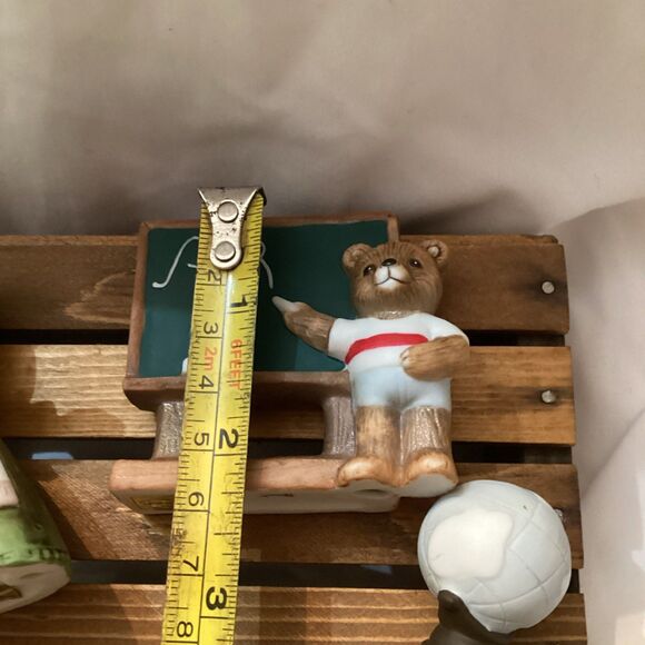 Vintage Homco "Bears at School" #1409 Complete Set Teacher Students Desk Globe - Picture 10 of 13